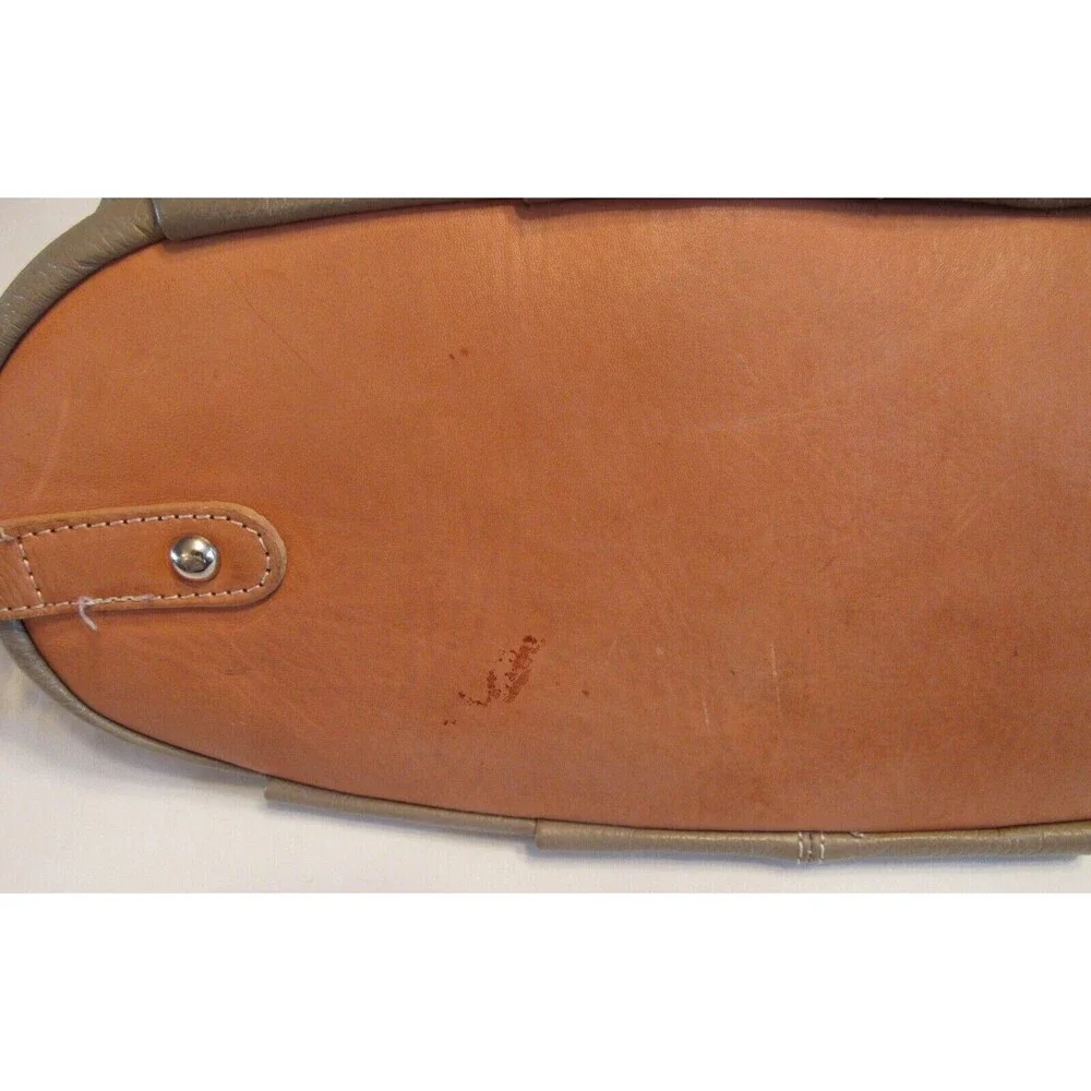 I Medici Firenze Taupe and Tan Soft Leather Shoulder Handbag - Picture 11 of 13